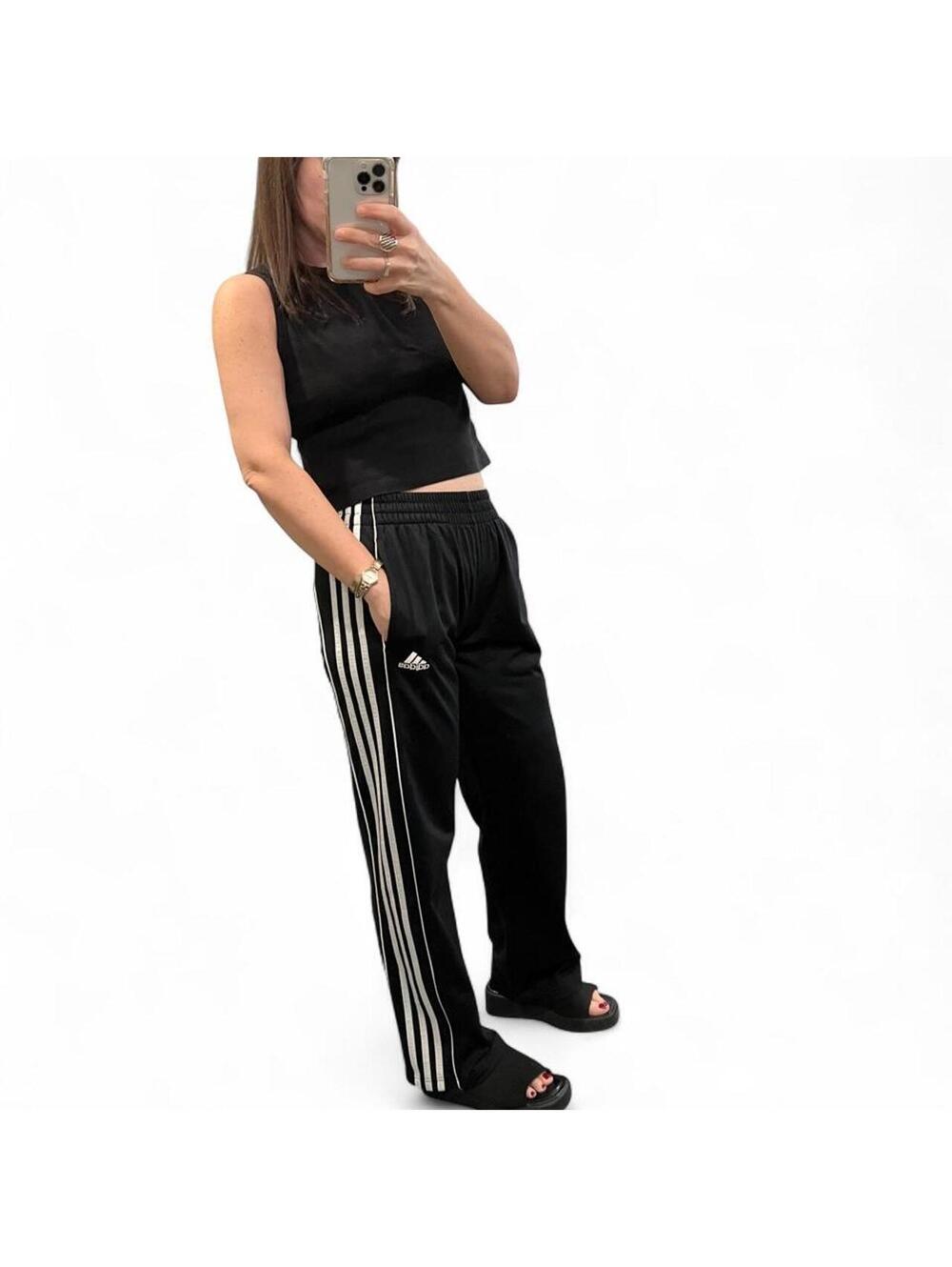 Adidas Track Pants Y2K Black Stripe Women’s S
